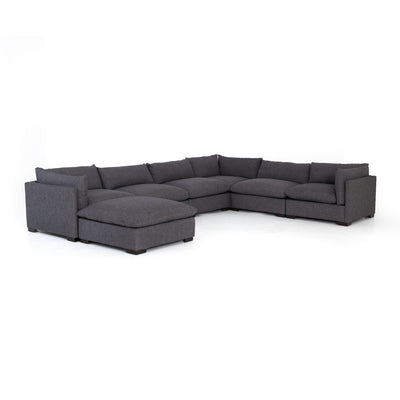 product image for Westwood 6 Pc Sectional Ottoman In Bennett Charcoal 43