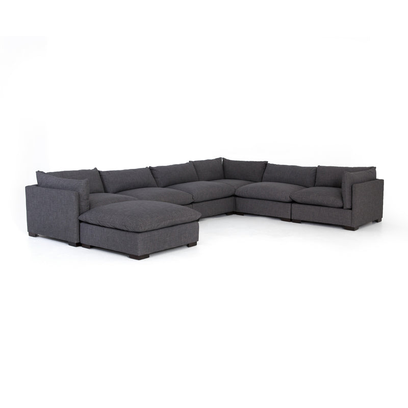 media image for Westwood 6 Pc Sectional Ottoman In Bennett Charcoal 223