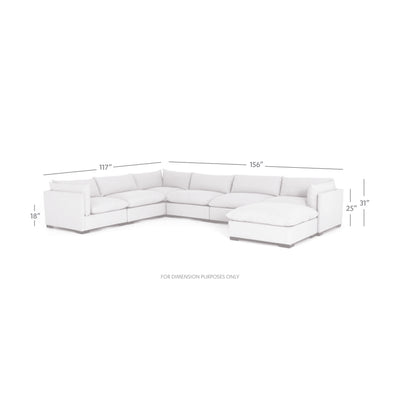 product image for Westwood 6 Pc Sectional Ottoman In Bennett Moon 45