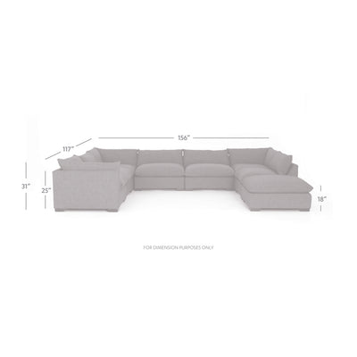 product image for Westwood 7 Pc Sectional Ottoman In Bennett Moon 94
