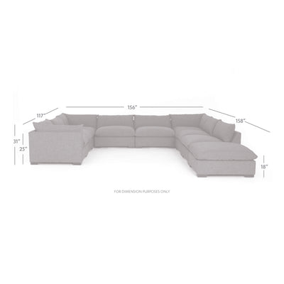 product image for Westwood 8 Pc Sectional Ottoman In Bennett Moon 10