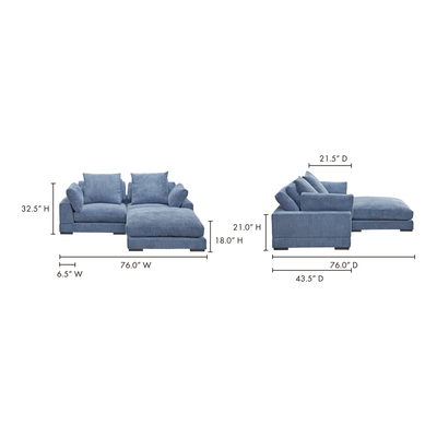 product image for tumble nook modular sectional charcoal by bd la mhc ub 1013 25 12 16