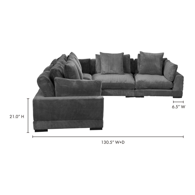 media image for Tumble Classic L Modular Sectional Charcoal 4 247