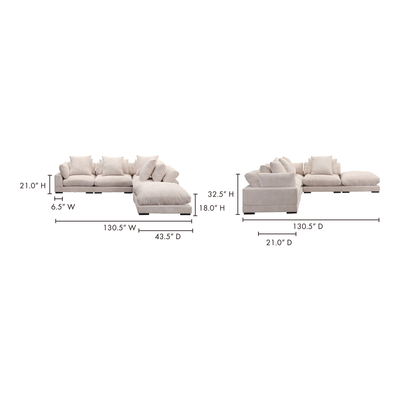 product image for tumble dream modular sectional charcoal by bd la mhc ub 1015 25 5 55