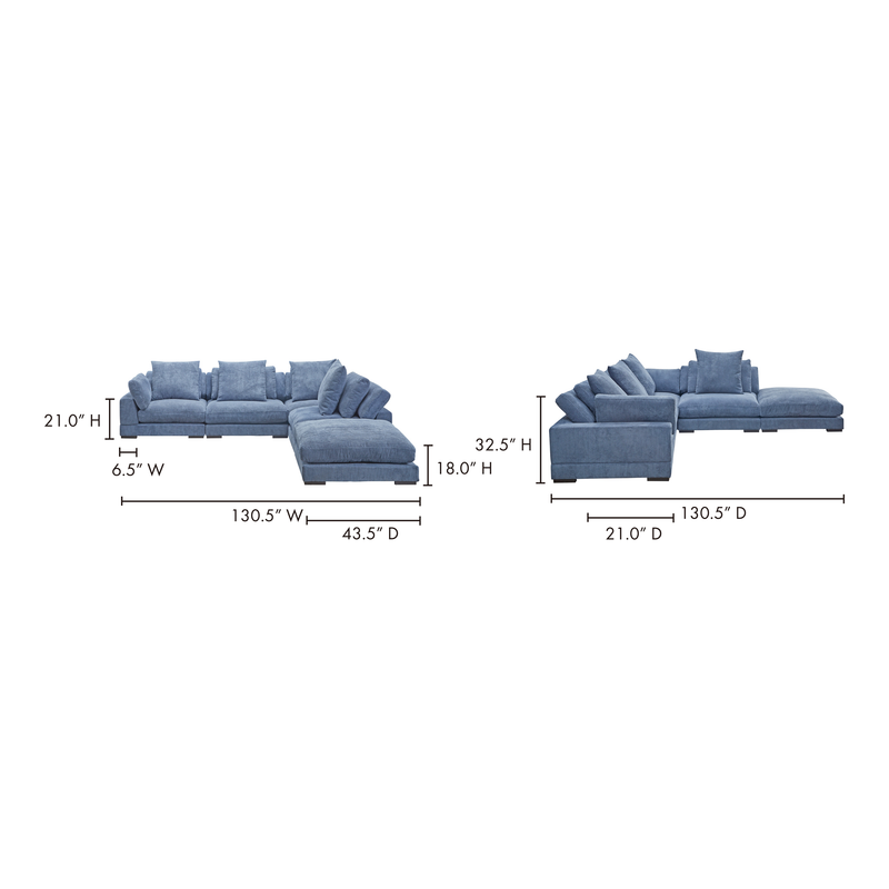 media image for tumble dream modular sectional charcoal by bd la mhc ub 1015 25 6 252