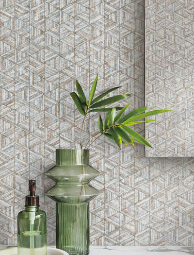 product image for Rune High Performance Vinyl Wallpaper in Pewter 26