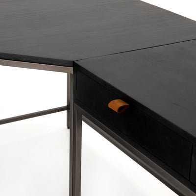 product image for Trey Desk System In Black Wash Poplar 88