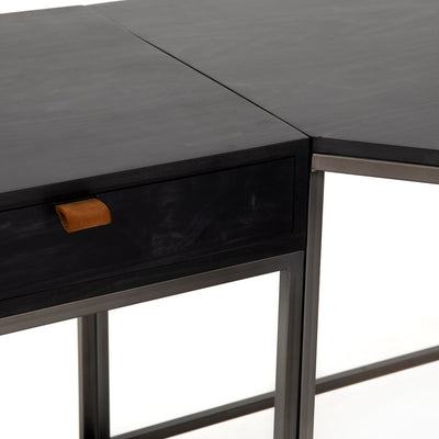 product image for Trey Desk System In Black Wash Poplar 56
