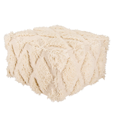 product image of aaltos whisper white geometric pouf design by nikki chu 1 522