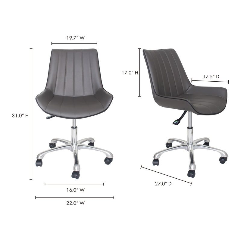 media image for Mack Swivel Office Chair Grey 5 268