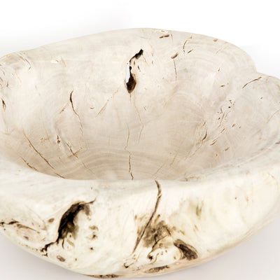 product image for Reclaimed Wood Bowl In Ivory 92