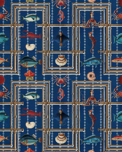 product image of sample underwater life wallpaper in blue from the sundance villa collection by mind the gap 1 560