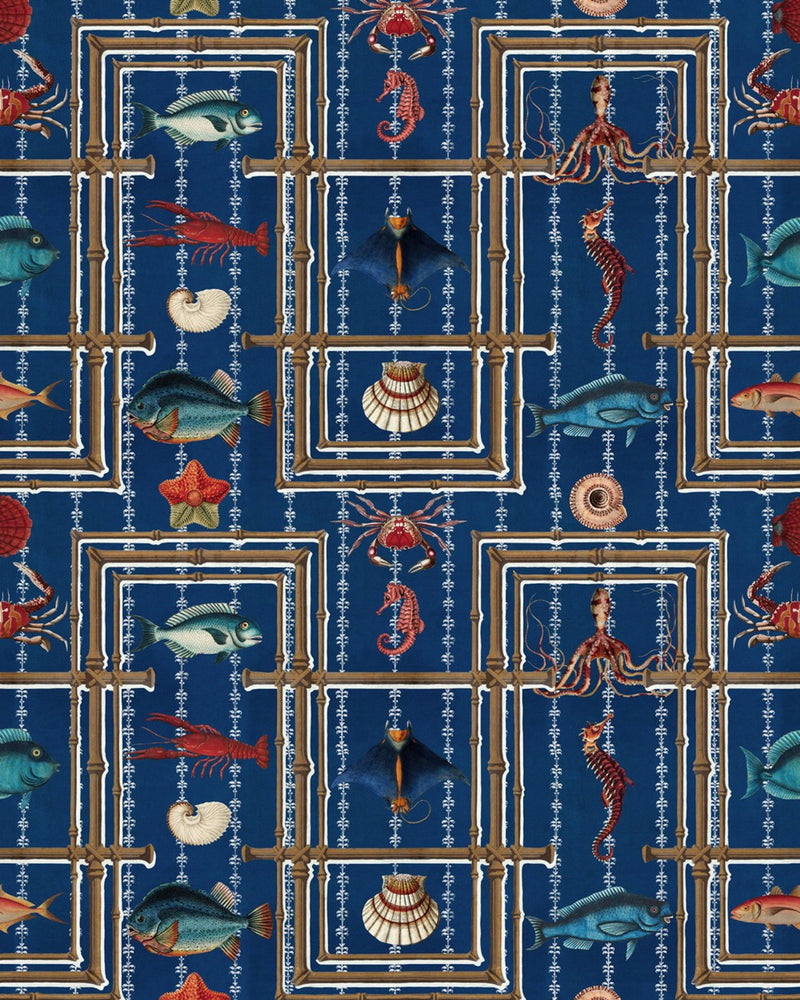 media image for sample underwater life wallpaper in blue from the sundance villa collection by mind the gap 1 233
