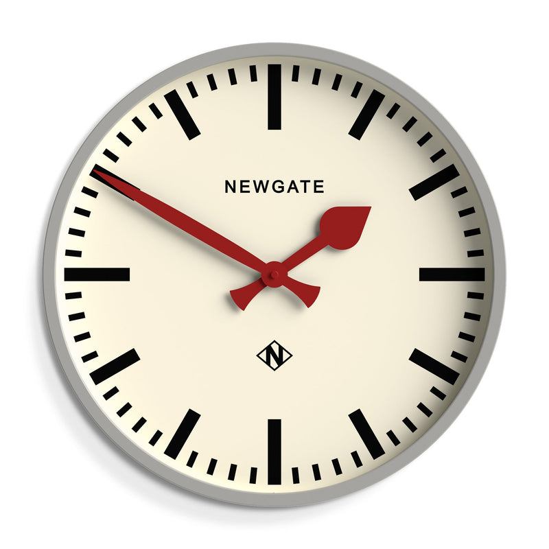 media image for universal grey railway dial wall clock by newgate univ390ogy 1 245