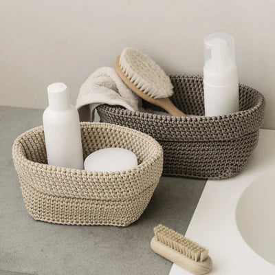 product image for tela crochet storage basket set by blomus blo 97318 5 90