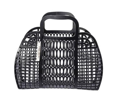 product image for plastic market bag large black design by puebco 1 47