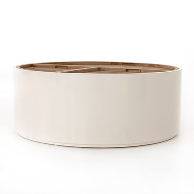 product image for cas drum coffee table in cream lacquer 6 55