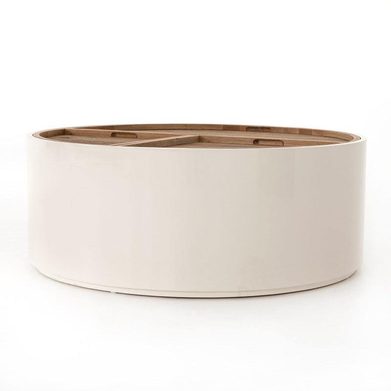media image for cas drum coffee table in cream lacquer 6 260