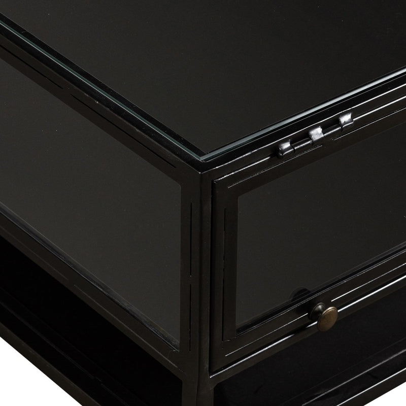 media image for shadow box coffee table in dark metal 5 215