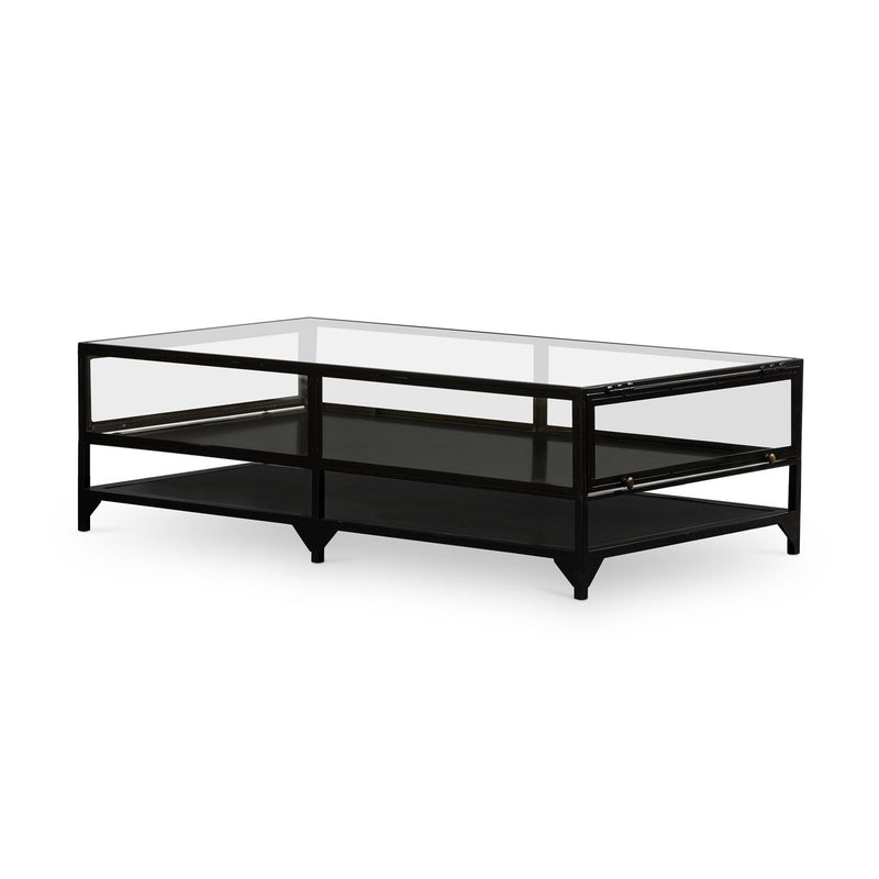 media image for shadow box coffee table in dark metal 1 236
