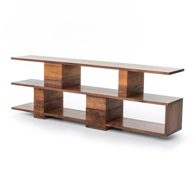 product image for ginger console table in natural peroba 1 12
