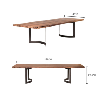 product image for Bent Dining Table Large Smoked 12 10