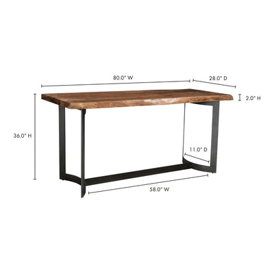 product image for Bent Counter Table Smoked 9 84
