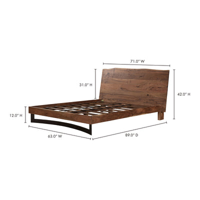 product image for Bent Queen Bed Smoked 4 93