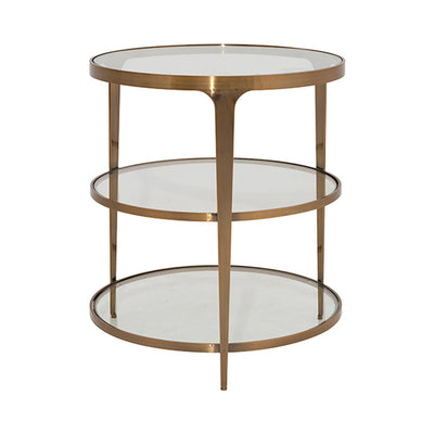 product image for three tier glass top round end table by bd studio ii vienna abr 3 48