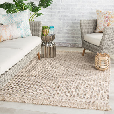 product image for Soleil Indoor/ Outdoor Solid Beige/ Dark Taupe Rug by Jaipur Living 58
