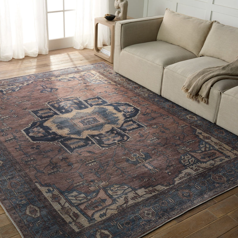media image for barrymore medallion blue dark brown rug by jaipur living rug155395 5 260