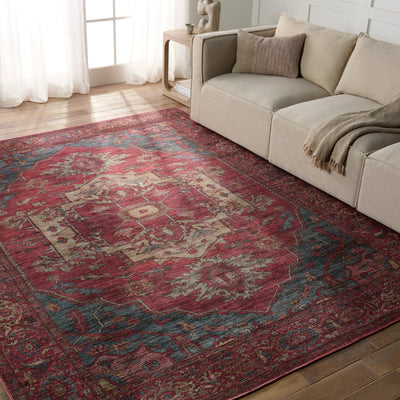 product image for gloria medallion red blue rug by jaipur living rug155401 5 16