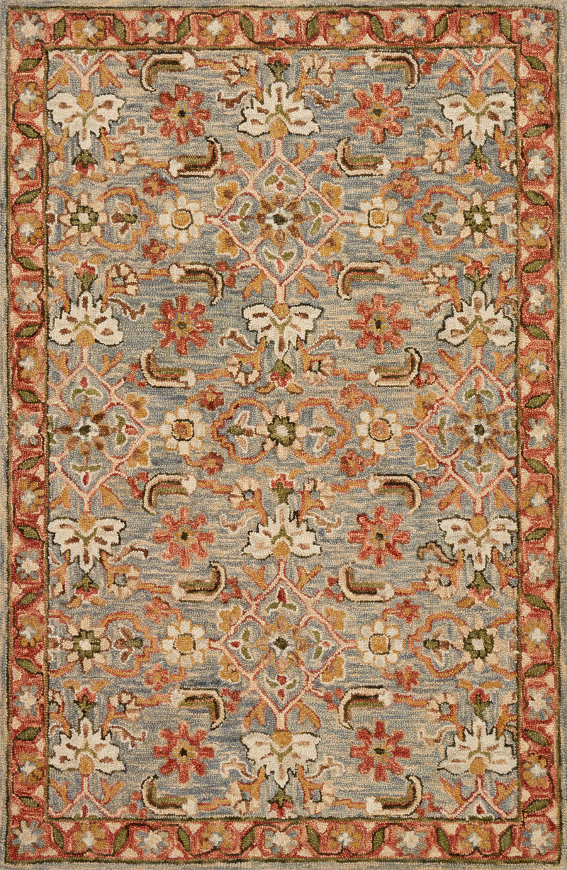 media image for Victoria Rug in Slate / Terracotta by Loloi 261