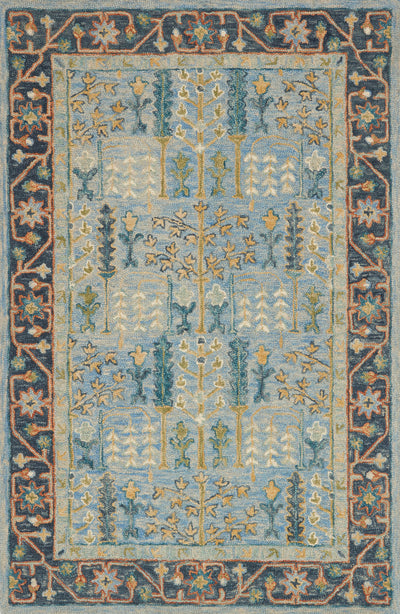 product image for Victoria Rug in Light Blue / Dark Blue by Loloi 63