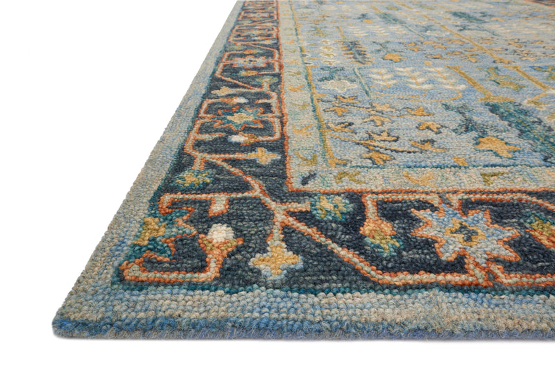 media image for Victoria Rug in Light Blue / Dark Blue by Loloi 237