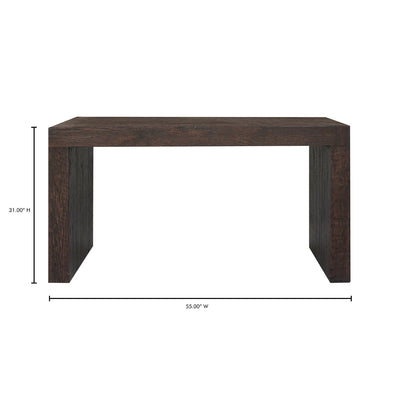 product image for evander rustic brown console table by bd la mhc vl 1069 03 4 4