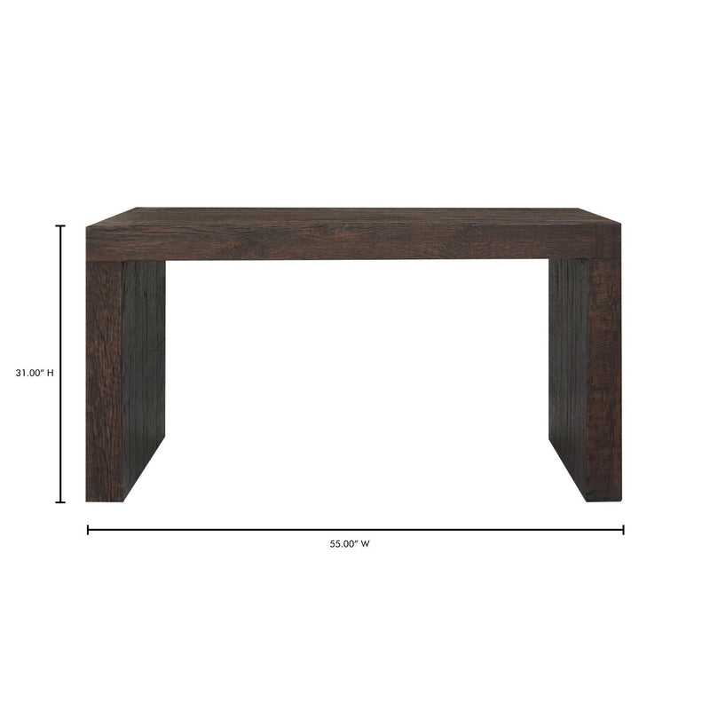 media image for evander rustic brown console table by bd la mhc vl 1069 03 4 25
