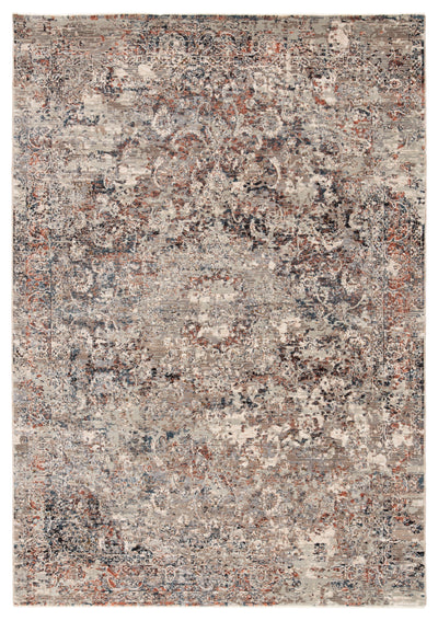 product image for Niran Medallion Gray & Rust Rug by Jaipur Living 49