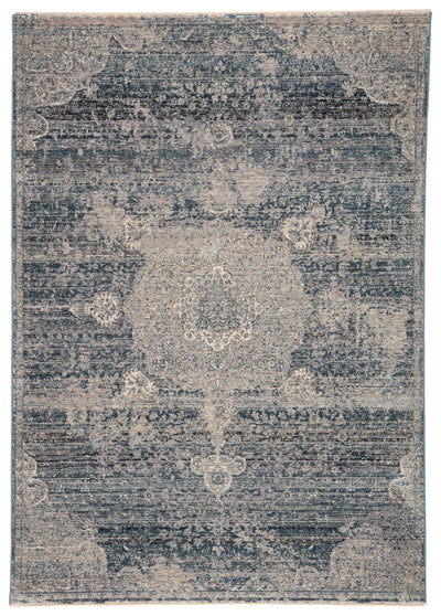 product image for Tolani Medallion Blue & Gray Rug by Jaipur Living 49