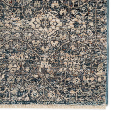 product image for Torryn Damask Gray & Blue Rug by Jaipur Living 85