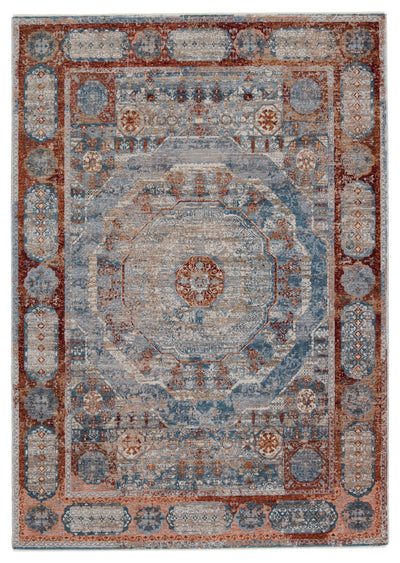 product image for Valentia Arcadia Blue & Red Rug 1 63