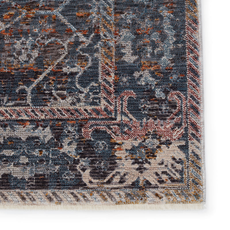 media image for Valentia Thessaly Dark Blue & Red Rug 4 264