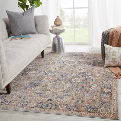 product image for Inari Oriental Light Taupe & Blue Rug by Jaipur Living 39