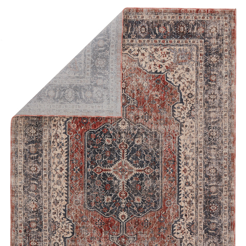 media image for Temple Medallion Gray & Red Rug by Jaipur Living 267