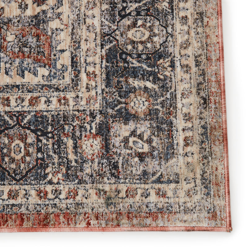 media image for Temple Medallion Gray & Red Rug by Jaipur Living 229