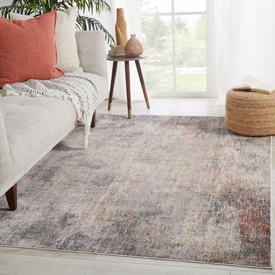 product image for Kyson Abstract Light Taupe & Blue Rug by Jaipur Living 63