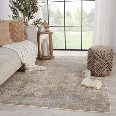 product image for Ezri Tribal Grey & Tan Rug by Jaipur Living 4