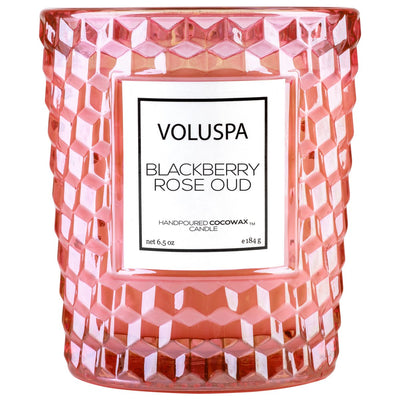 product image of blackberry rose oud textured glass candle 1 517