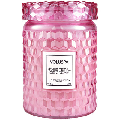 product image for rose petal ice cream large jar candle 2 50