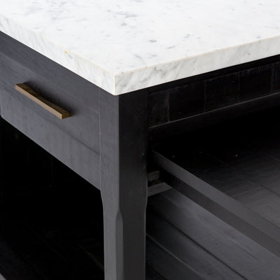 product image for Ian Kitchen Island In Black Acacia 11